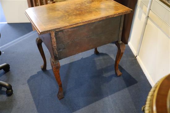 An early 18th century walnut lowboy, W.2ft 6in. D.1ft 7in. H.2ft 3in.